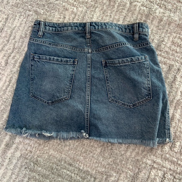 We the Free denim mini zip front skirt - Picture 3 of 4